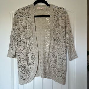 Womens Tan Crochet Top Size Small